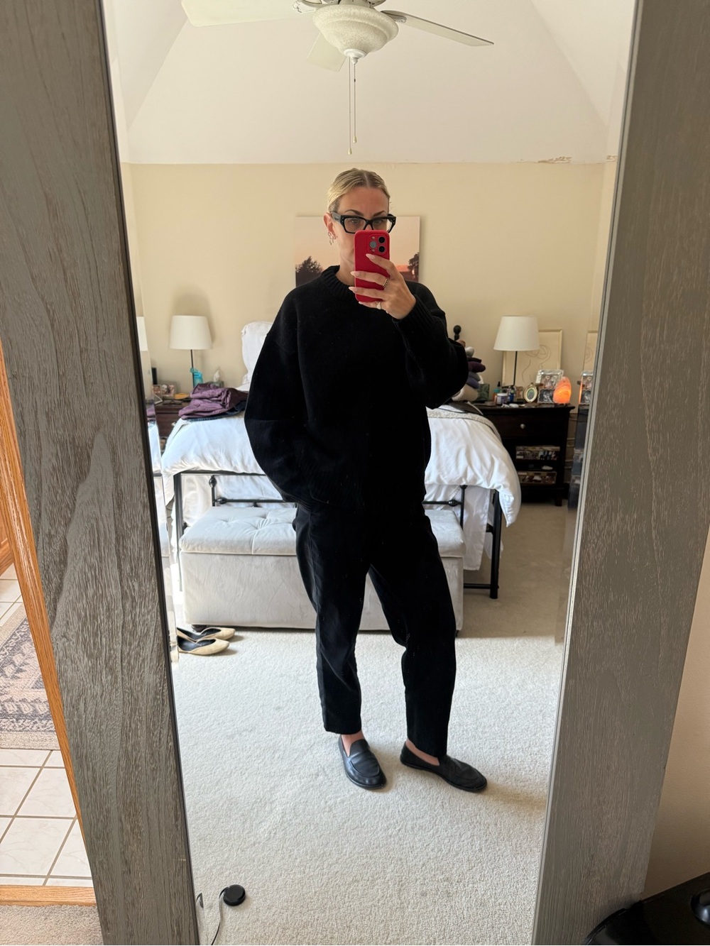 Reformation Black Crewneck Womens Wool Sweater/ The Gwen size small - Picture 9 of 16